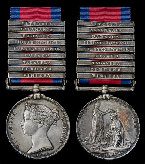 993 - Great Britain. Military General Service Medal, 1793-1814. Nine c...