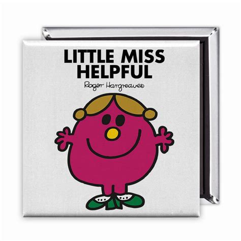 Personalised Little Miss Helpful Square Magnet – Shop.MrMen.com