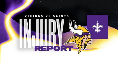 Vikings at Saints Final Week 10 Injury Report