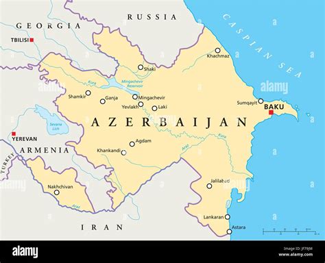 azerbaijan, map, atlas, map of the world, political, europe, azerbaijan ...