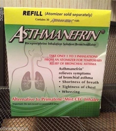 Asthmanefrin Asthma Inhaler Refill 30 Vials Factory Sealed Expires DEC 2020 | eBay