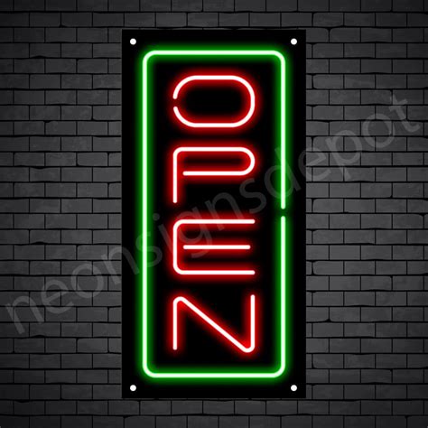 Buy Vertical Neon Open Signs Online - Neon Signs Depot