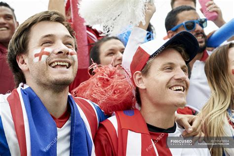 British football fans watching football match — view, partial - Stock Photo | #191419934