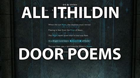 Ithildin Door Poem