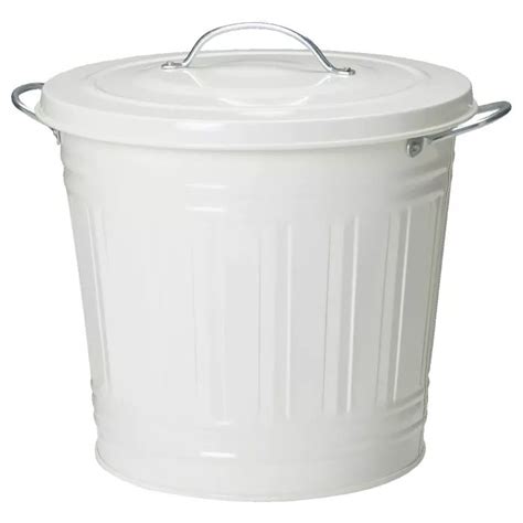 KNODD Bin with lid, white - IKEA | Modern kitchen trash cans, Kitchen trash cans, Ikea