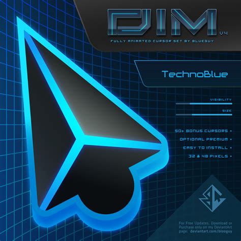 DIM v4 | TechnoBlue Cursor Pack - Skin Pack for Windows 11 and 10