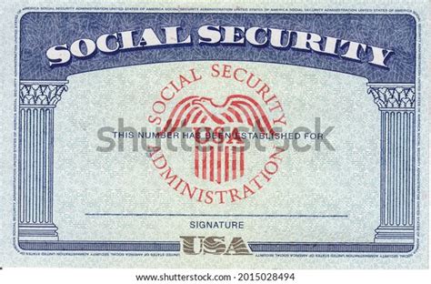 Usa Ssn Social Security Card Empty Stock Photo 2015028494 | Shutterstock