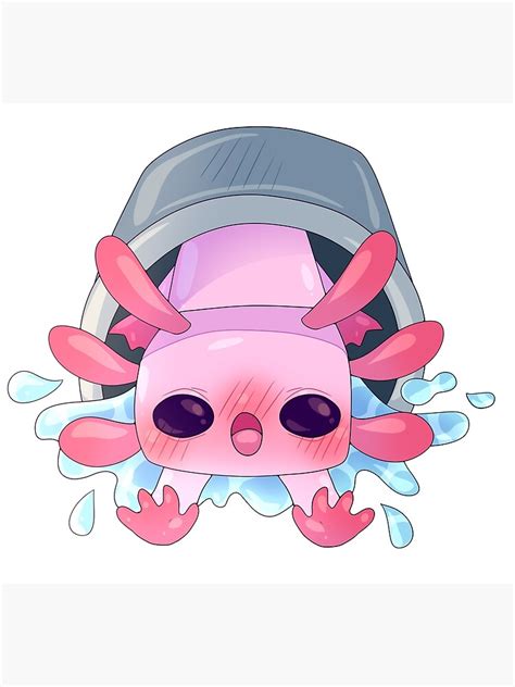 "MINECRAFT AXOLOTL" Poster for Sale by Softiku | Redbubble