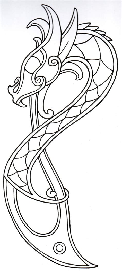 Viking Dragon Outline2 by vikingtattoo on DeviantArt