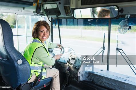 Female Bus Driver Stock Photo - Download Image Now - Driver - Occupation, Bus Driver, Driving ...