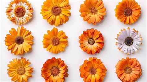 Premium Photo | Vibrant Calendula Flower Arrangement in Various Views Generative AI