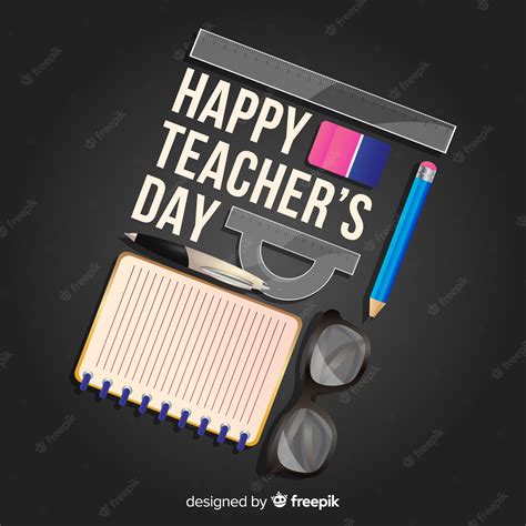 Premium Vector | Realistic teachers day background