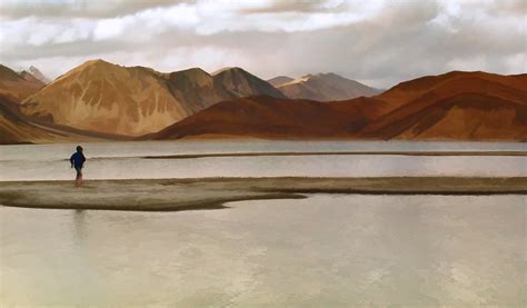 Pangong Tso at Sunset | Pangong Tso is an endorheic lake (a … | Flickr