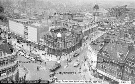 Photo of East Ham, High Street From Town Hall Tower c.1965