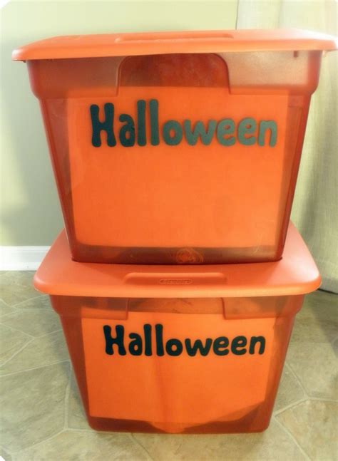 Halloween Decoration Storage Bins - The Cake Boutique