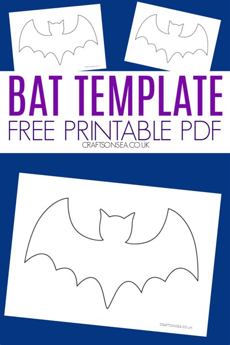 Bat Template: Free Printable PDF - Crafts on Sea