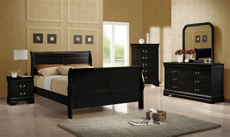 Coaster Louis Philippe Bedroom Set - Black 203961-Bed-Set at Homelement.com