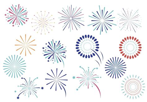 Party object collection with firework.Vector illustration for icon ...