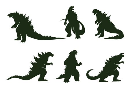 Godzilla Silhouette Vector Art, Icons, and Graphics for Free Download