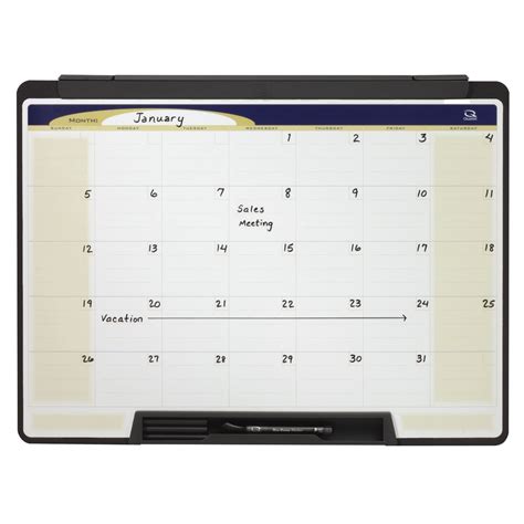 Quartet® Motion 1-Month Dry-Erase Wall Calendar Board, 24" x 18" | Grand & Toy