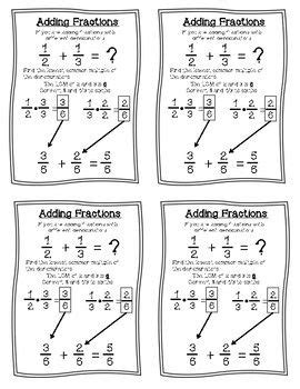 Fraction Rules Cheat Sheet