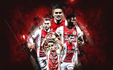 Download wallpapers Ajax Amsterdam, Dutch football club, AFC Ajax, football, red stone ...