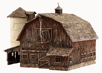 old barn Gambrel Barn, Gambrel Roof, Barn Kits, Model Train Layouts, Model Railway, Rustic Barn ...