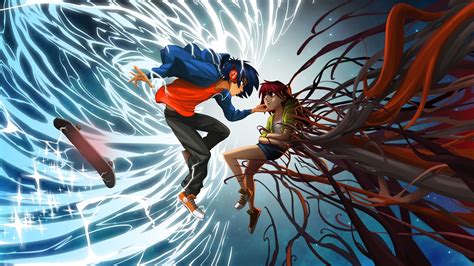 male and female anime character wallpaper lost in harmony #game #boy #girl #skateboard #108 ...