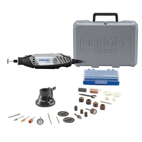 Dremel 3000 Series 1.2 Amp 1/8 in. Corded Variable Speed Rotary Tool Kit with 28 Accessories ...