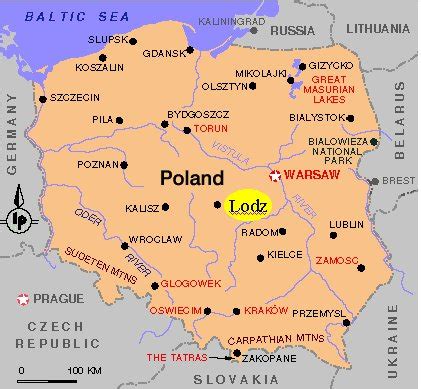 Poland Map Lodz