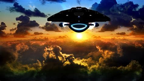 Voyager Star Trek With Sunrise And Clouds Background HD Star Trek ...