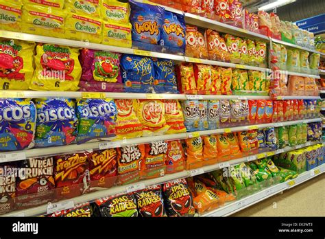 Store shelf snacks hi-res stock photography and images - Alamy