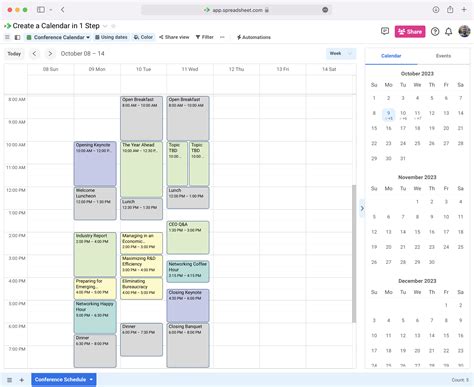 Create a Calendar from your Workbook in 1 Step