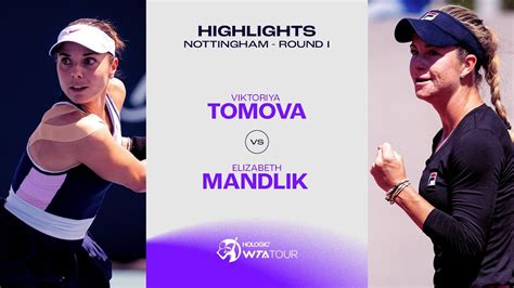 Viktoriya Tomova vs. Elizabeth Mandlik | 2023 Nottingham Round 1 | WTA Match Highlights ...