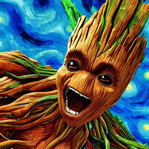 Groot Smiling Digital Graphic · Creative Fabrica