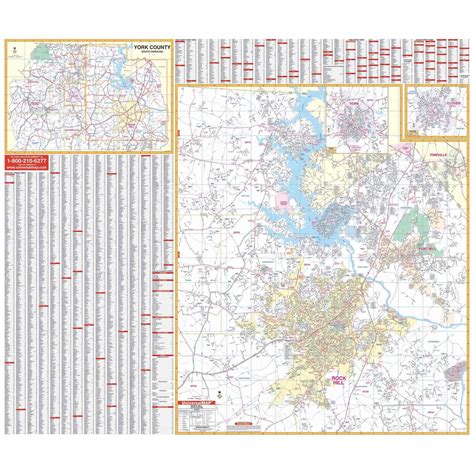 Rock Hill, SC Wall Map by Kappa - The Map Shop