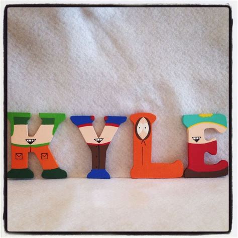 South Park Character Wood Letters. Spelling out boys name. Using Kyle ...