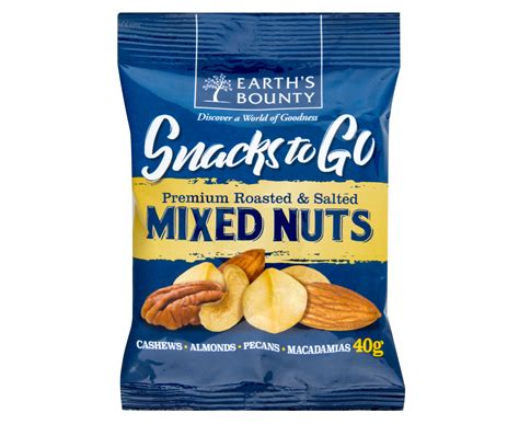 Earth's Bounty Mixed Nuts Snacks To Go 40g 20pk | GroceryRun.com.au