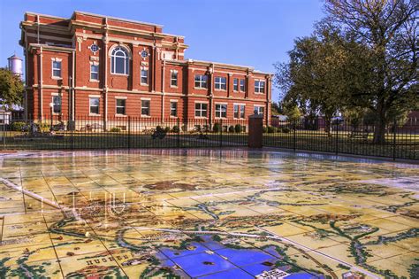 Kiowa County Courthouse with Mural - Hobart - Oklahoma Photograph by ...