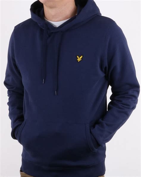 Lyle and Scott Pullover Hoodie in Navy, Mens, Clothing, Hoodie, 80s