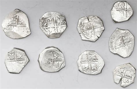 Lot of nine Spanish cob 2 reales, various mints and assayers (where visible). - Daniel Frank ...