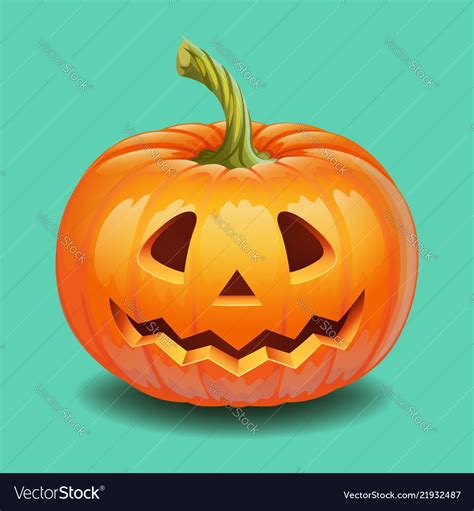 Halloween pumpkin face - funny smile jack o Vector Image