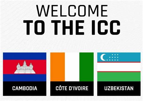 ICC Members List: Cambodia, Uzbekistan and Cote D'Ivoire receives ...