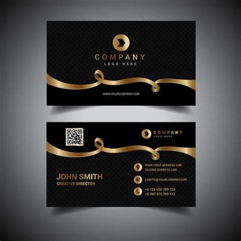 Elegant Black And Gold Business Card 213045 Vector Art at Vecteezy