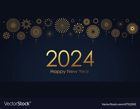 2023 new year abstract golden fireworks Royalty Free Vector