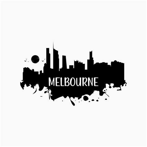 Melbourne Skyline Silhouette. Svg Png Eps Dxf Cut Files. - Etsy Australia