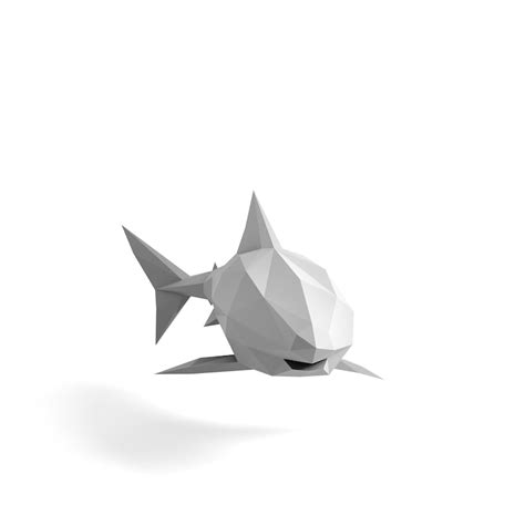 Shark, Printable PDF Template, Papercraft, Download, 3d, Low Poly - Etsy