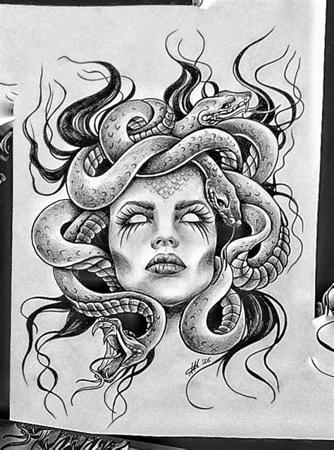 Medusa Snake Head Drawing - With a head of snakes instead of hair, it's hard to resist a look at ...