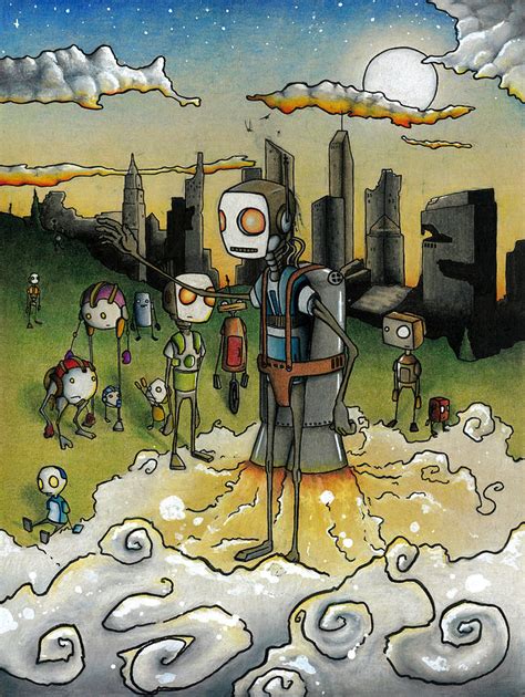 Robot Apocalypse Mixed Media by Scotti Wilson | Fine Art America