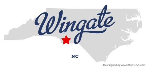 Map of Wingate, NC, North Carolina